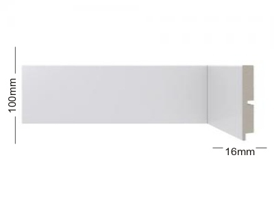 RODAPÉ RP/BR 210 - Rodapé Branco Liso.